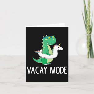 Vakantie Modus Cute Dinosaur T Shirt Funny Familie Kaart