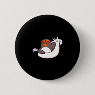 Vakantie modus dier schattige pinguïn liefhebber f ronde button 5,7 cm