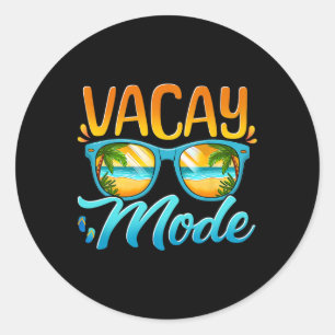 Vakantie Modus Geactiveerd Vakantie Zomer Cruise R Ronde Sticker
