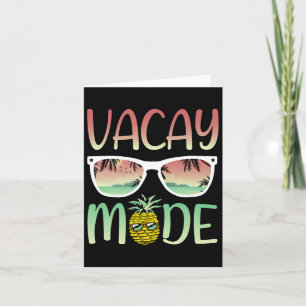 Vakantie Modus Grappige Ananas Met Zonnebril In Va Kaart