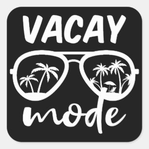 Vakantie Modus II - Gezinsvakantie Vierkante Sticker