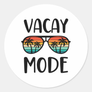 Vakantie Modus Mannen Vrouwen Kinderen Vakantie Zo Ronde Sticker