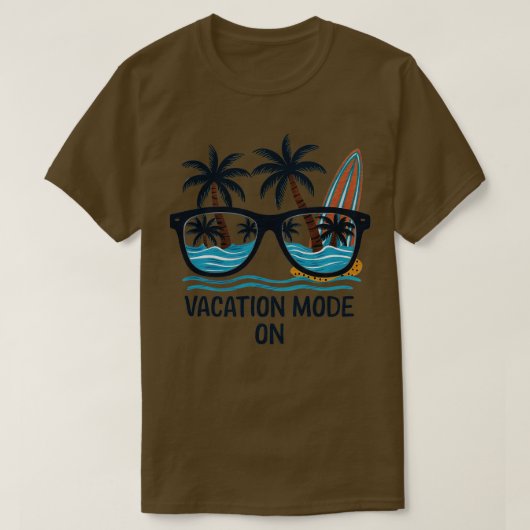 Vakantie modus op 2 t-shirt (Design voorkant)