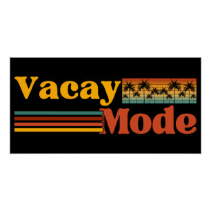 VAKANTIE MODUS PALM BOOM FAMILIE VAKANTIE PERFECT POSTER