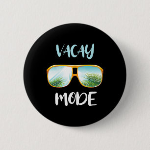 Vakantie Modus Palm Sungles Shirt Strand Zomer Tij Ronde Button 5,7 Cm