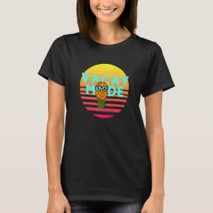 Vakantie Modus Retro Swinger Ondersteboven Ananas  T-shirt