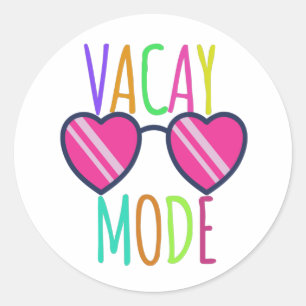 Vakantie Modus Ronde Sticker
