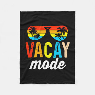Vakantie modus vintage vakantie zomer cruise famil fleece deken
