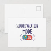 Vakantie-modus voor de zomer ingeschakeld briefkaart (Voorkant / Achterkant)