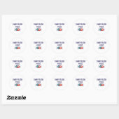 Vakantie-modus voor de zomer ingeschakeld ronde sticker (Vel)