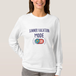 Vakantie-modus voor de zomer ingeschakeld t-shirt