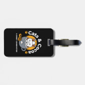 Vakantie Mok Ontwerp met Gezellige Kat en Poot Coo Bagagelabel (Achterkant horizontaal)