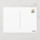 Vakantie Mok Ontwerp met Gezellige Kat en Poot Coo Briefkaart (Achterkant)