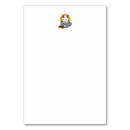 Vakantie Mok Ontwerp met Gezellige Kat en Poot Coo Kaart (Achterkant)