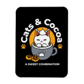 Vakantie Mok Ontwerp met Gezellige Kat en Poot Coo Magneet (Verticaal)