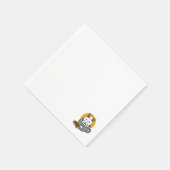 Vakantie Mok Ontwerp met Gezellige Kat en Poot Coo Servet (Hoek)