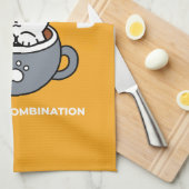 Vakantie Mok Ontwerp met Gezellige Kat en Poot Coo Theedoek (Quarter Fold)