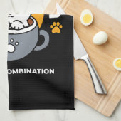 Vakantie Mok Ontwerp met Gezellige Kat en Poot Coo Theedoek (Quarter Fold)