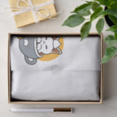 Vakantie Mok Ontwerp met Gezellige Kat en Poot Coo Tissuepapier (Geschenk)