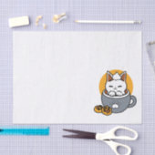 Vakantie Mok Ontwerp met Gezellige Kat en Poot Coo Tissuepapier (Craft)