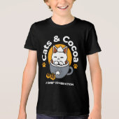 Vakantie Mok Ontwerp met Gezellige Kat en Poot Coo Tri-Blend Shirt (Voorkant)