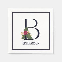 vakantie Monogram Letter B Paper Servet