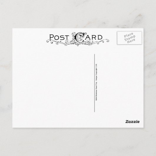  vakantie Montana Road Trip Classic Car Briefkaart (Achterkant)