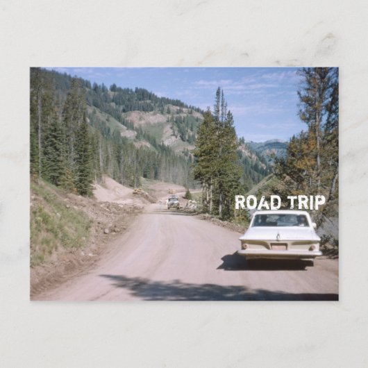  vakantie Montana Road Trip Classic Car Briefkaart (Voorkant)