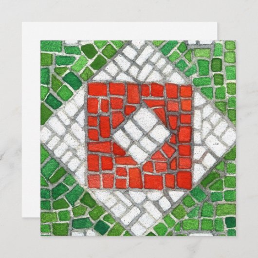 VAKANTIE MOZAÏEK 5.25 Vierkante Platte Kaart (Voorkant / Achterkant)