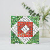 VAKANTIE MOZAÏEK 5.25 Vierkante Platte Kaart (Staand voorkant)