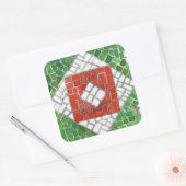 VAKANTIE MOZAÏEK Grote Vierkante Stickers (Envelop)