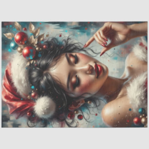 Vakantie Muse Glamoureuze Kerstmis Fantasy Decoupa Tissuepapier