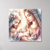 Vakantie muurkunst met Maagd Maria en Jezus baby Canvas Afdruk (Voorkant)