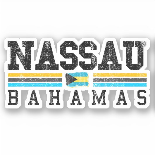 Vakantie Nassau Bahamas Vlag Sticker Cruise (Voorkant)