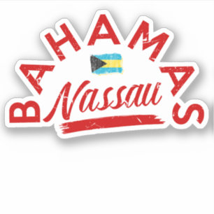 Vakantie Nassau Bahamas Vlag Sticker Cruise