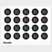 Vakantie neef Crew Beach Sungles Ronde Sticker (Vel)