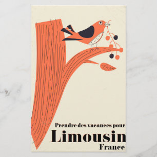 Vakantie nemen naar Limousin Frankrijk . Briefpapier
