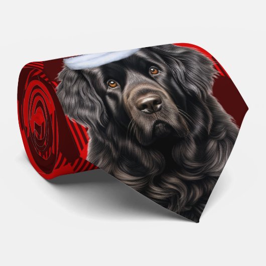 Vakantie Newfoundland Red Buffalo Plaid Kerstmis Stropdas (Opgerold)