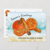 Vakantie nieuw adres in Florida Aankondigingskaart (Voorkant / Achterkant)