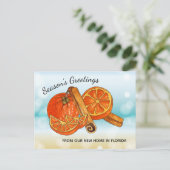 Vakantie nieuw adres in Florida Aankondigingskaart (Staand voorkant)