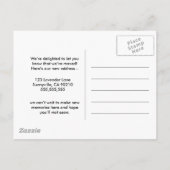 Vakantie Nieuw Adres Kaart – We hebben Briefkaart  (Achterkant)