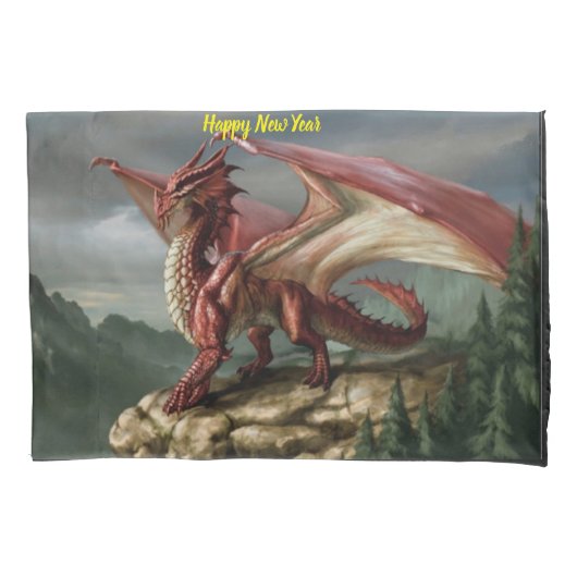 Vakantie nieuw jaar Dragon Pillow Hoesje Cadeau Kussensloop (Voorkant)