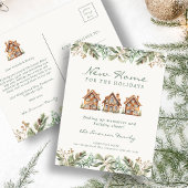 Vakantie Nieuw Thuis Ansichtkaart Aankondigingskaart