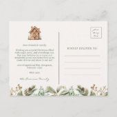 Vakantie Nieuwe Thuis Ansichtkaart Aankondigingskaart (Achterkant)