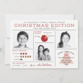 Vakantie Nieuwsbrief Infographic Funny Christmas Kaart (Voorkant)