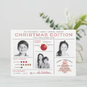 Vakantie Nieuwsbrief Infographic Funny Christmas Kaart (Staand voorkant)