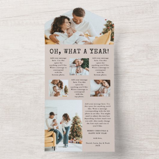 Vakantie Nieuwsbrief Trifold Kaart (Binnen)