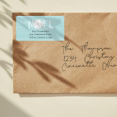 Vakantie Noel Waterverf Strand Tropische Zanddolla Etiket