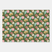 Vakantie Nostalgie Kerst Ornamenten Boomkrans Inpakpapier Vel (Voorkant 2)