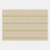 Vakantie Nostalgie Kerst Ornamenten Boomkrans Inpakpapier Vel (Voorkant)